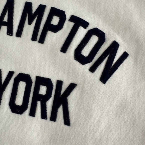 Champion Reverse Weave Mens Medium White East Hampton New York Crewneck Sweater - Picture 4 of 11